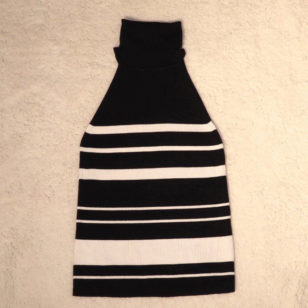 Zara Turtle Neck Tank - Black & White - S